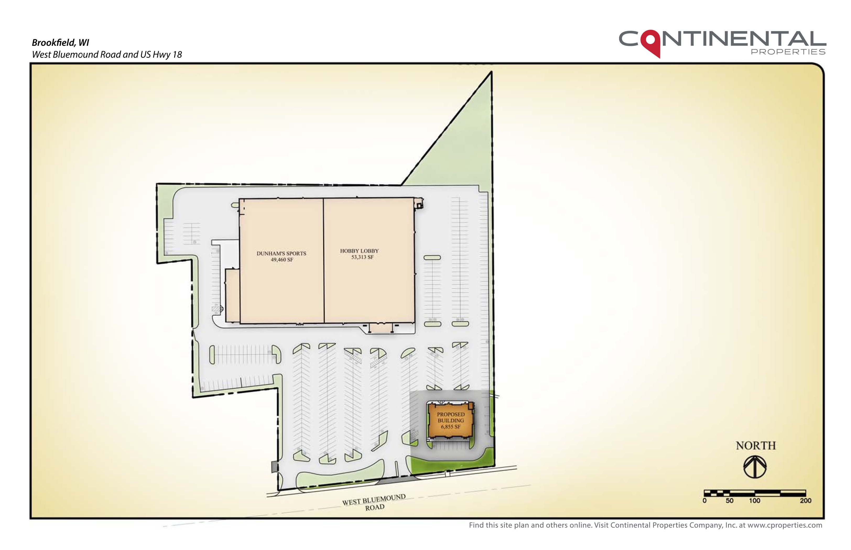 Brookfield, WI Retail Space with Hobby Lobby and Dunham's
